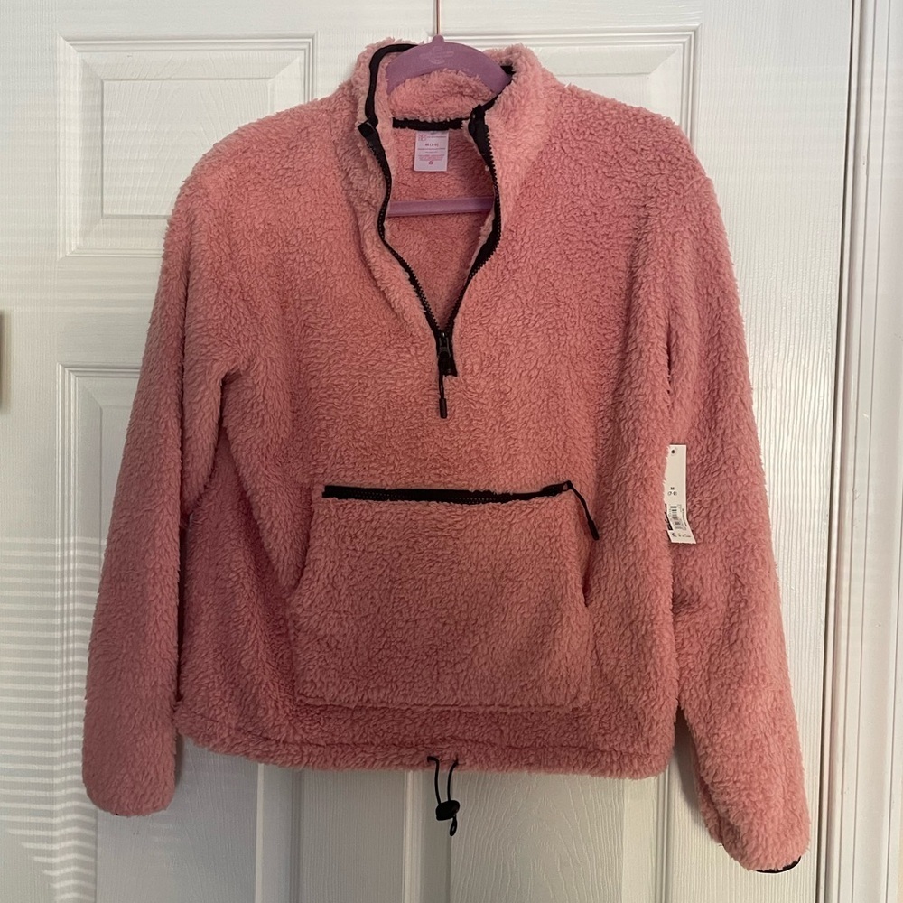 Cozy Pink Sherpa Pullover NWT